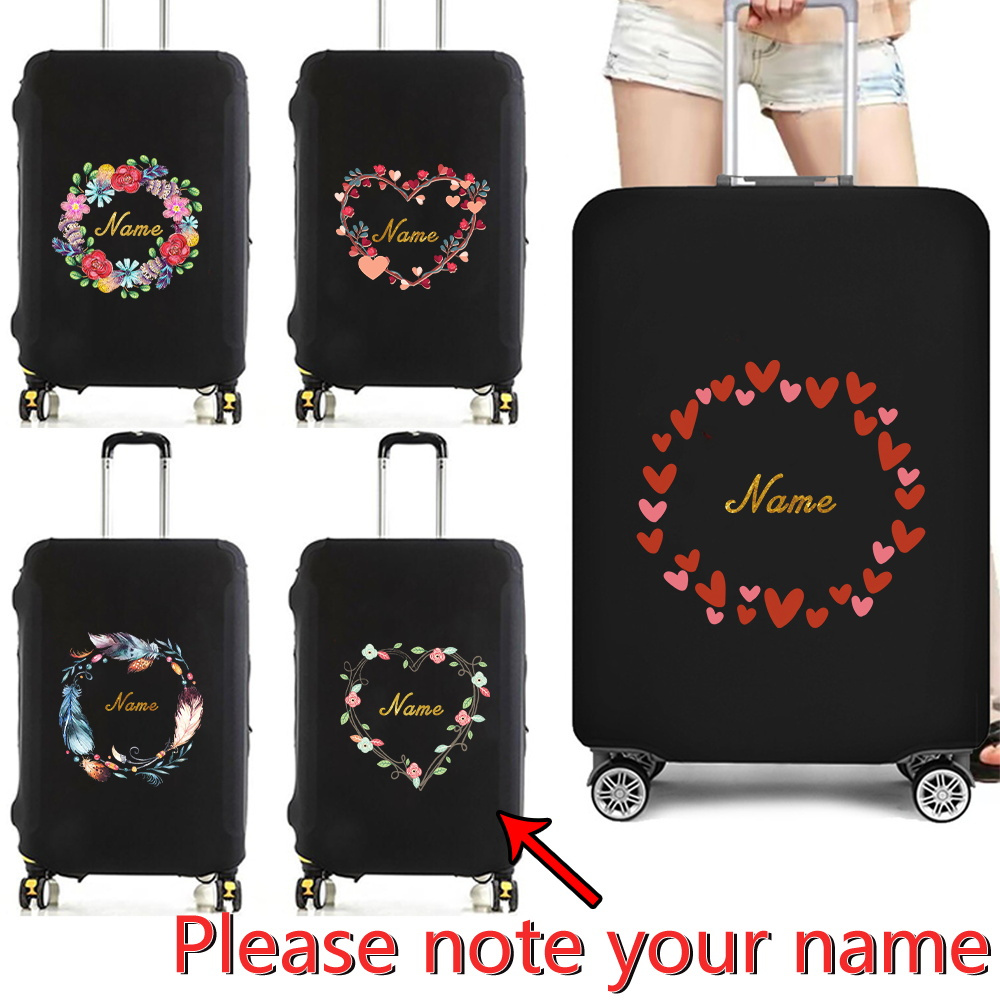 

Custom Name Luggage Cover Accessory Thicker Elastic Suitcase Dust Cover For 18-32 Inch Luggage Protective Case