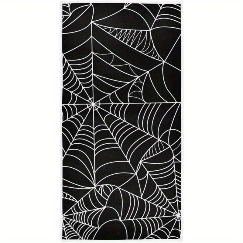 

Halloween Spider Web Kitchen Towels: 18x26 Inch, Quick Drying, Soft Absorbent, Modern Design, Space Themed, Machine Washable