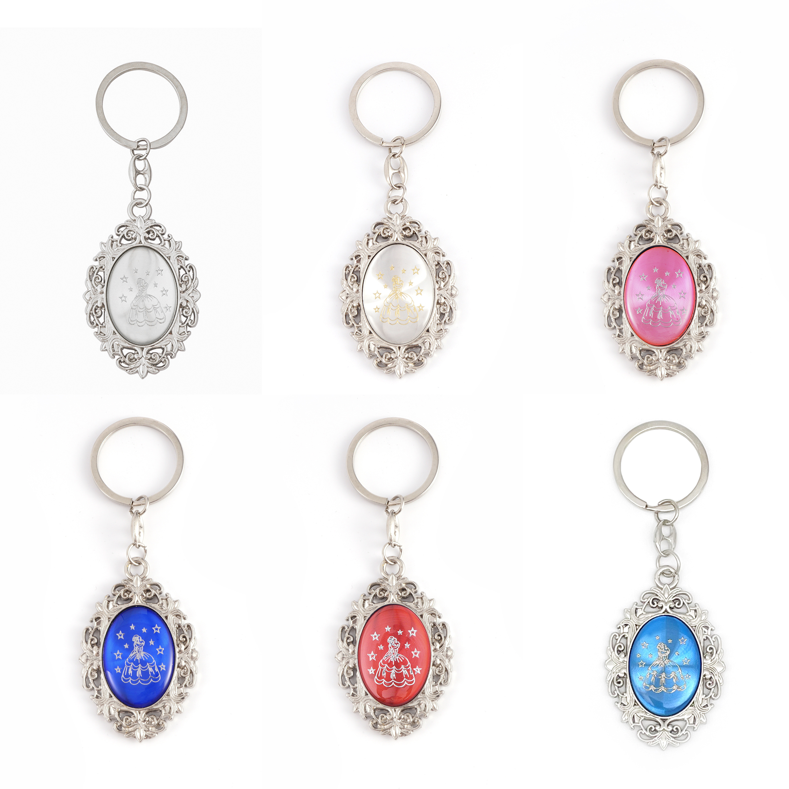 

A Set Of 12 Keychains With A Lace Design For Quinceañera Sweet 15 Party Favors