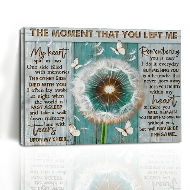 

1pc Wooden Framed Canvas For Loss Of Mom The Moment That You Let Me Sympathy Gifts For Loss Of Mother Canvas Decor Wall Art For Bedroom Living Room Home Walls Decoration With Framed