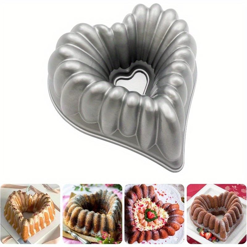 TEMU Cake Mold Aluminium Kitchen Accessories Decoration Christmas 3d Cake Pan (love Heart Shape)
