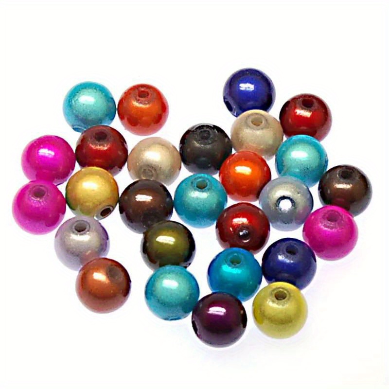 

50pcs Acrylic Magic Miracle Beads - 10mm Round Spacer Charms For Making, Necklaces, Bracelets & Earrings