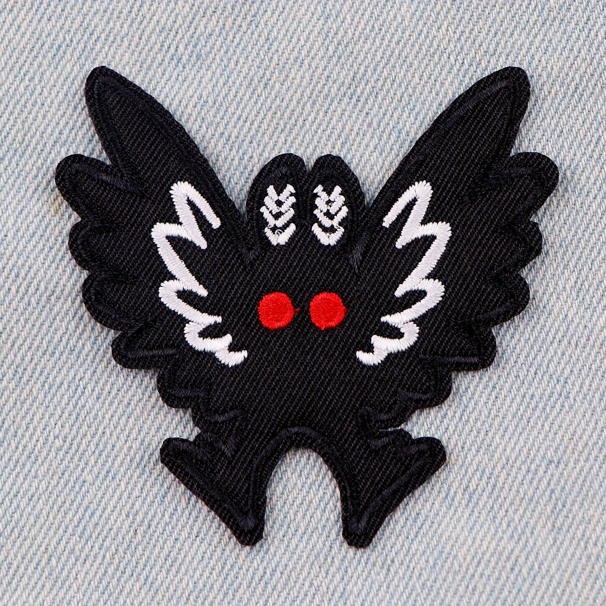 Men's Novelty Bat Cartoon Embroidered Patch - Polyester Applique For Clothing, Hats, And Denim - Iron-On Sewing Accessory