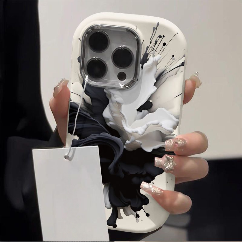 

Artistic Black And White Splash Ink Iphone15/14 Mobile Phone Case Iphone11promax/12/13/14/15 Anti-fall