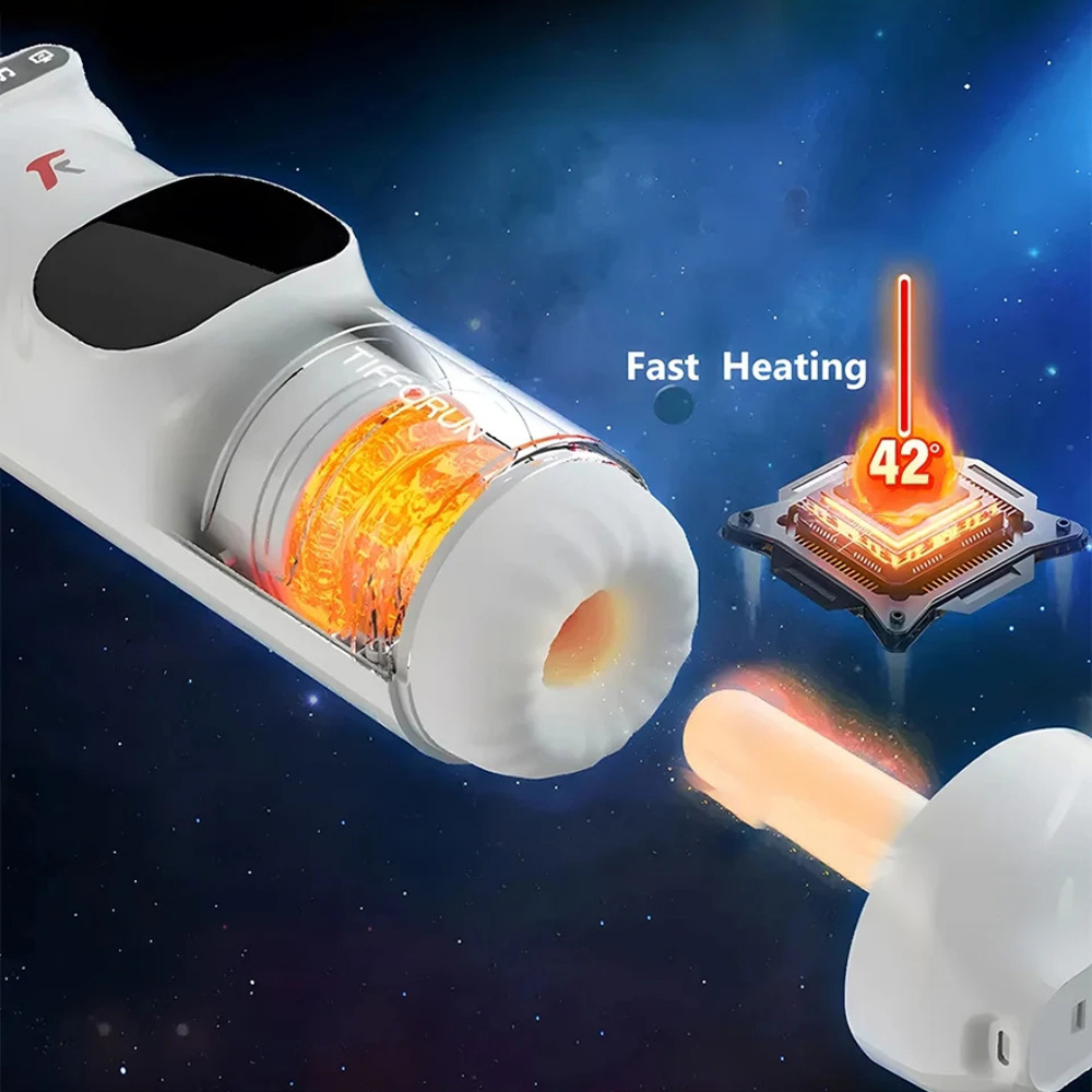 MEMIO A Pce Automatic Retractable Aircraft Cup Male Masturbator Blowjob Vibration Machine Real Vagina Pocket Pussy Penis Oral Masturbation Cup Adult Sex Toy for Man