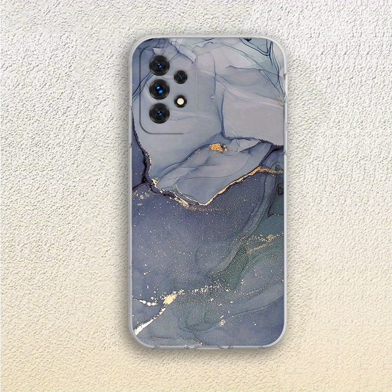 Fashion Gray Marble Texture Clear Phone Case Galaxy A72 A70 A71 A73 5G A53 5G A52 A51 A50 A55 A54 A42 5G A41 A34 A33 A32 5G A31 A25 A23 A22 5G