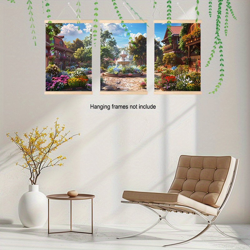 Vibrant Garden Canvas Prints Unframed Art Living Room - Temu