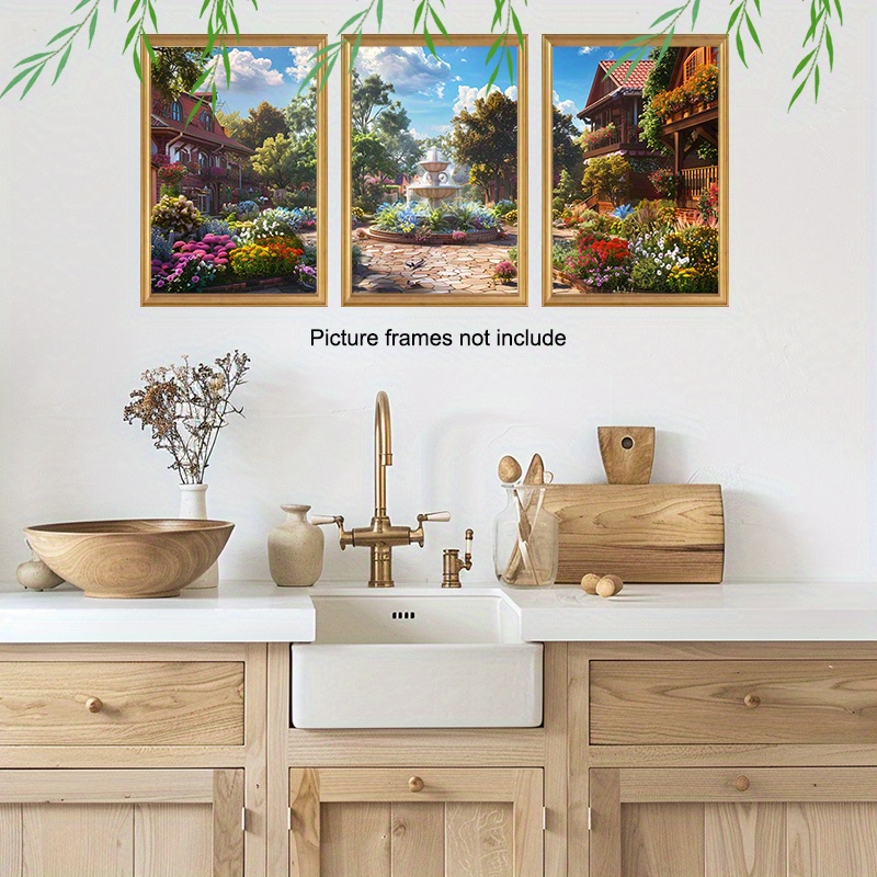 Vibrant Garden Canvas Prints Unframed Art Living Room - Temu