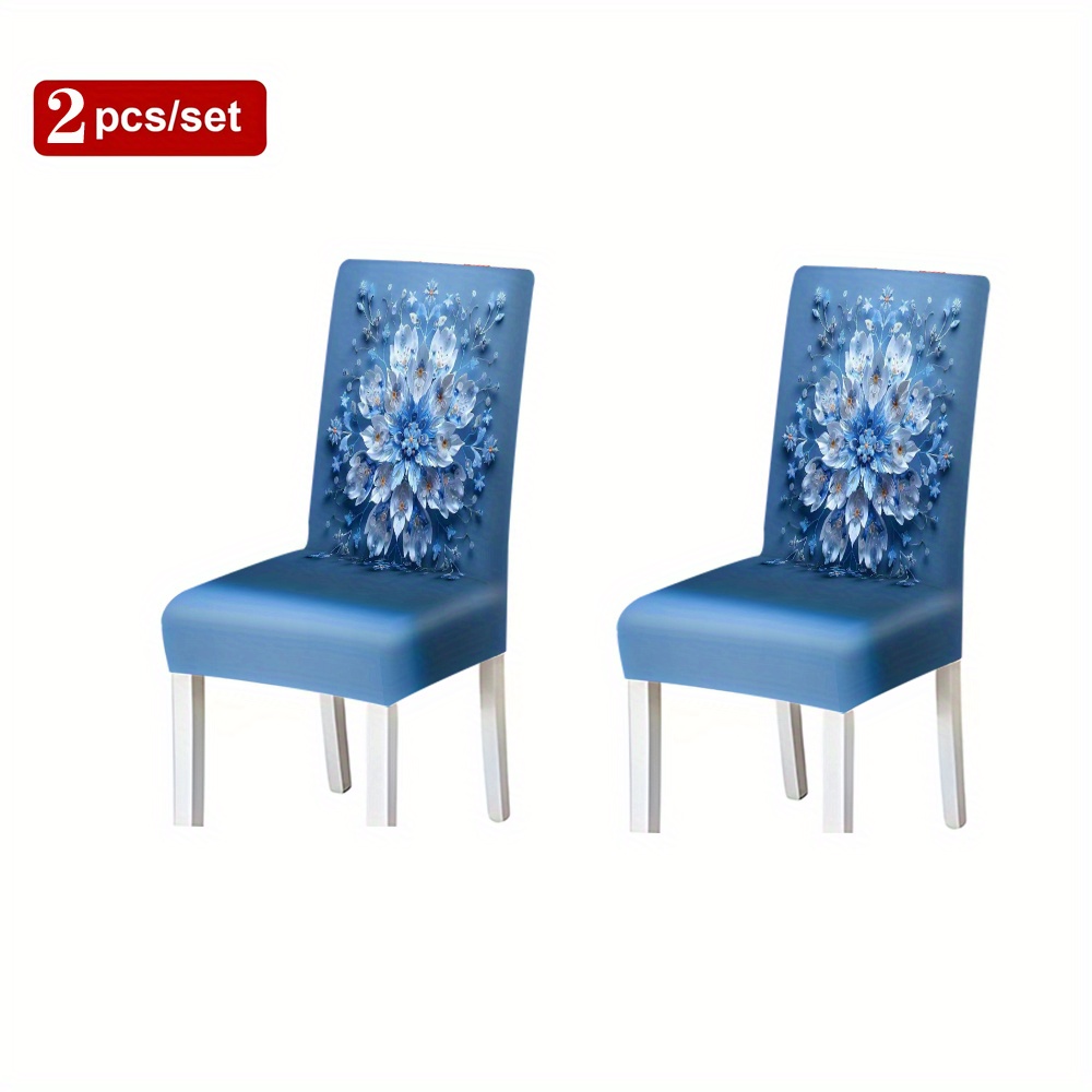 TEMU 2/4/6pcs Modern Stretch Fabric Chair Cover, Adjustable Closure, Machine Washable, For Dining Room, Living Room, Home Decor