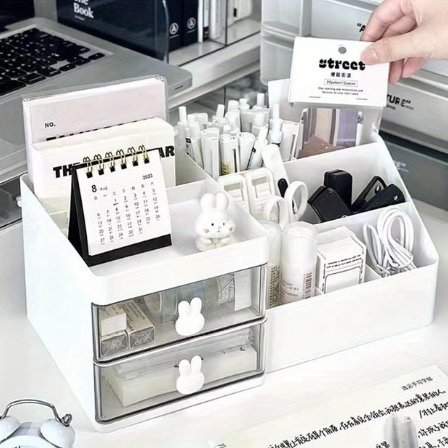 

Desk Organizer Pen - -compartment Plastic Storage Box For Office Supplies , Desktop , & Desk Organizer