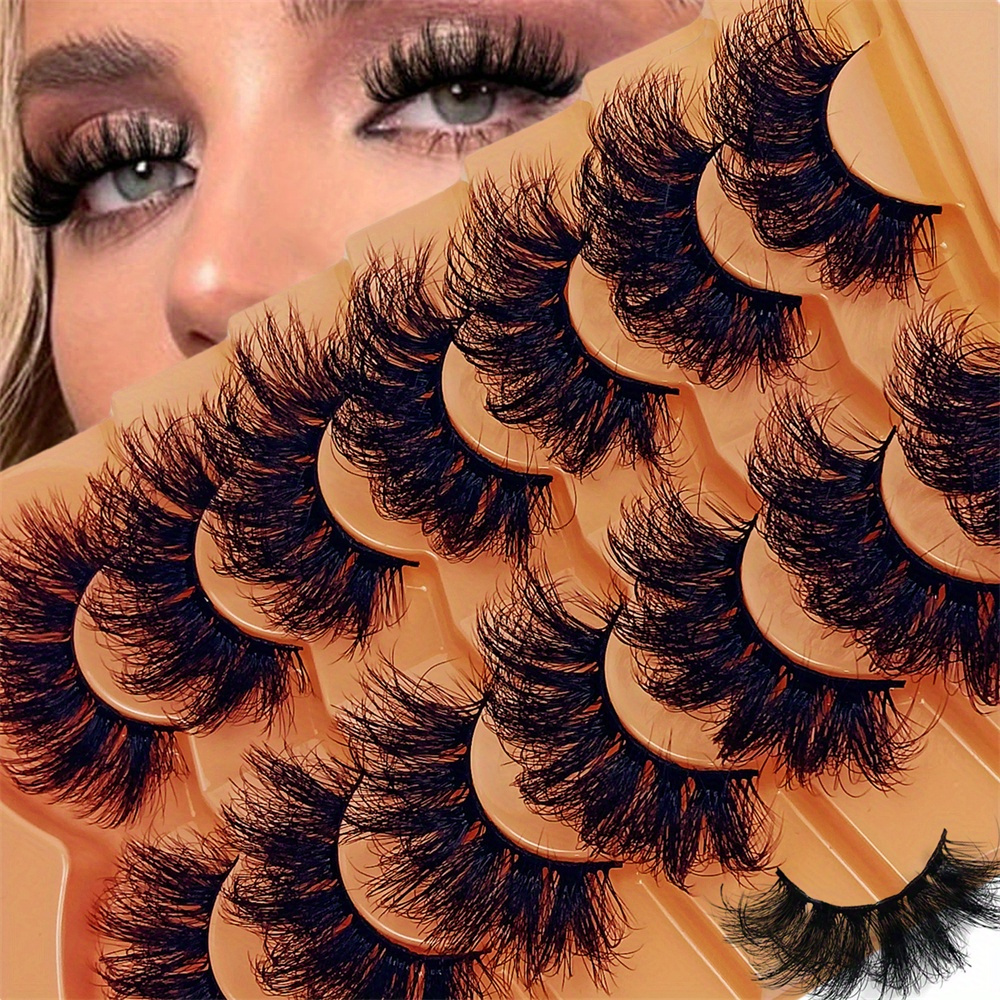 

1box Eyelashes Fake Eyelashes Long Lasting Fluffy Mink Lashes Volume Lashes Extension Thick Long