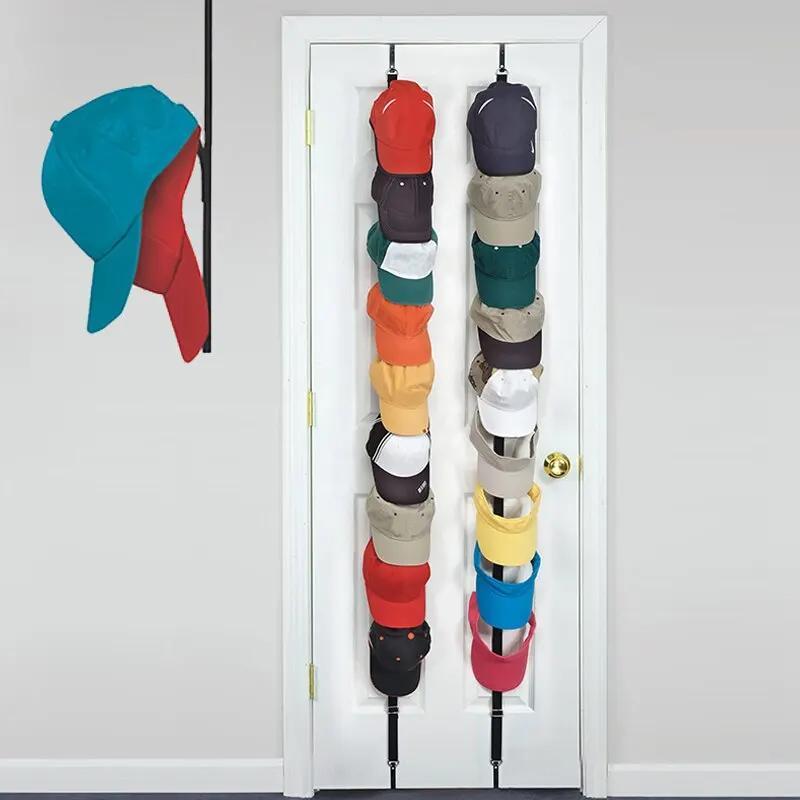 

Space-saving Over-the-door Hat Organizer With Hooks - Durable Nylon Cap Rack For Baseball Caps, Easy Install Closet Storage Solution Hat Rack For Baseball Caps Hat Storage Organizer