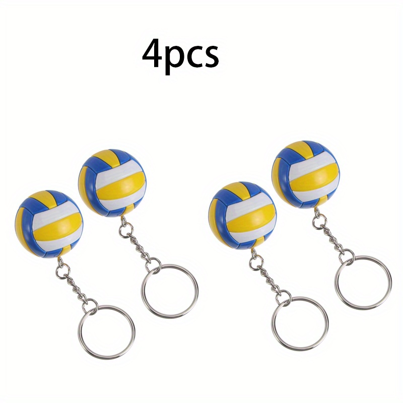 Image of 4pcs Volleyball Keychain Volleyball - Volleyball Player Gifts Suitable For , Volleyball Stuff Accessory For Purse,, Keys - Ideal For Volleyball Players