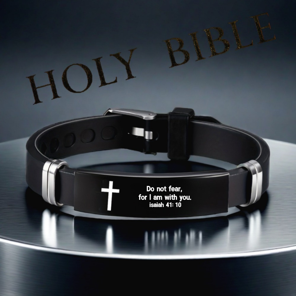 Adjustable Christian Scripture Bracelet for Men