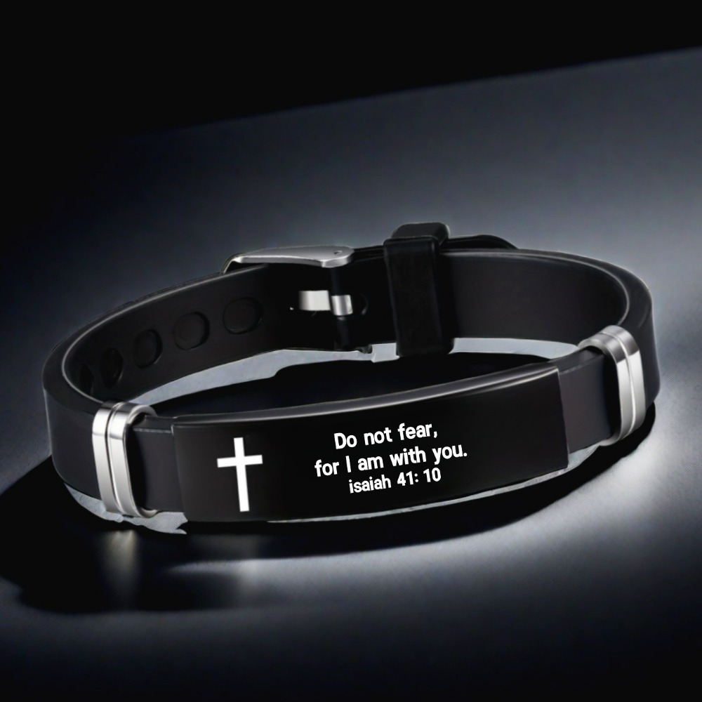 Adjustable Christian Scripture Bracelet for Men