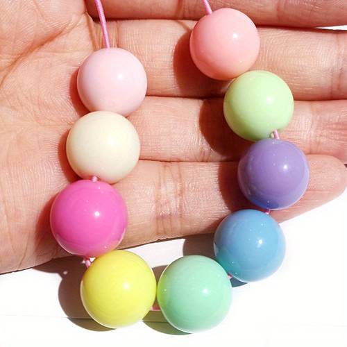 6-10mm acryl kralen kralen macaron lente ronde kralen recht gat handgemaakte string kralen snoep kralen (100 stuks, 50 stuks, 30 stuks)