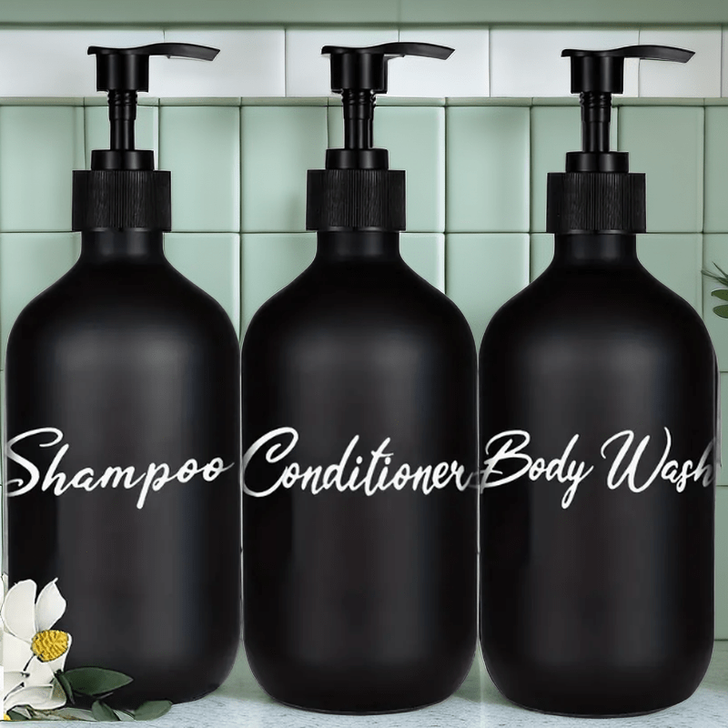

17oz Dispenser Set Of 3 - -free, For , Shampoo & Conditioner, Bathroom Decor