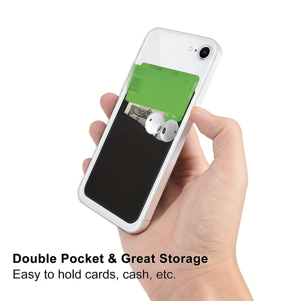 silicone phone wallet card holder back Temu