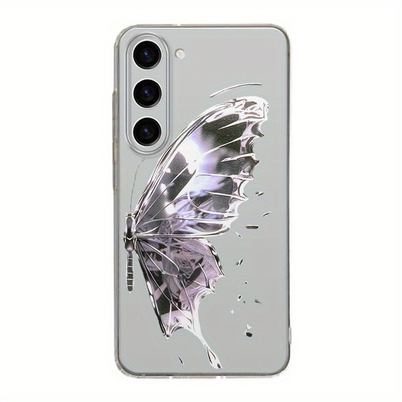 

Elegant Crystal Butterfly Phone Case For Samsung Galaxy A & S Series - Durable Tpu, Clear Edges