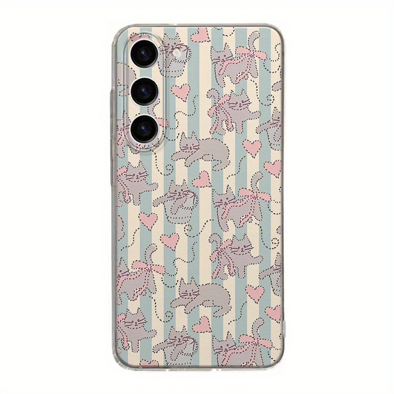 Striped Kitten Premium Design Suitable Samsung Series - Temu