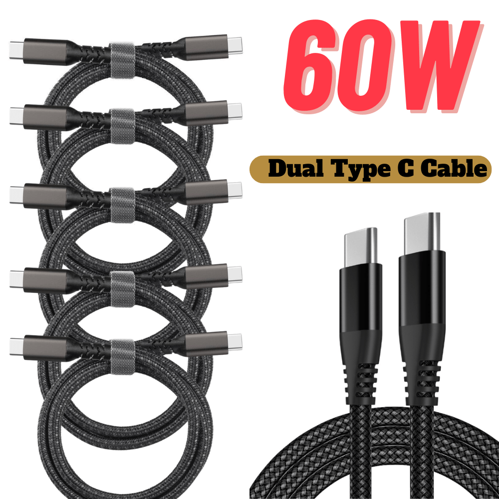 

6x Usb-c To Usb-c Cable 60w Fast Charge Type C Charging Cord 10ft For 15 Samsung