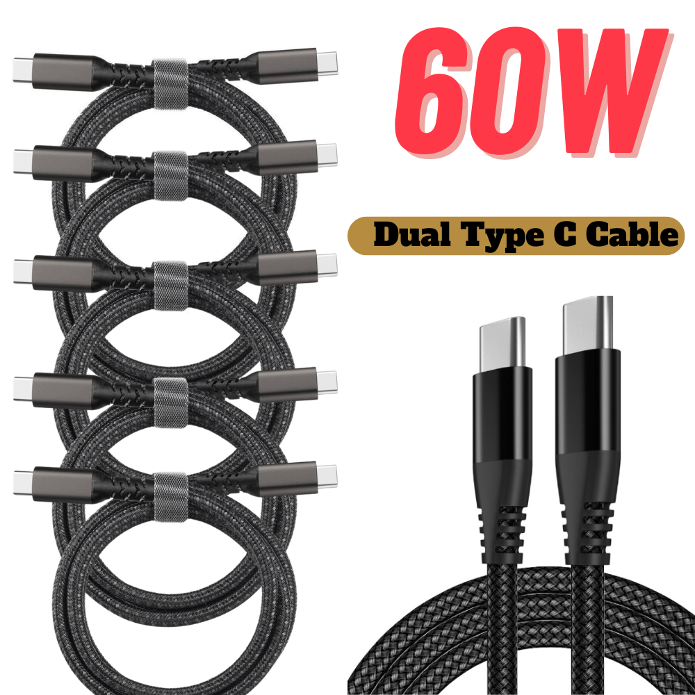 

6x Usb-c To Usb-c Cable 60w Type C Charging Cord 10ft For Iphone 15 Samsung