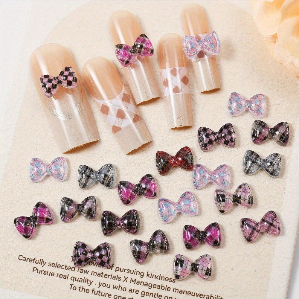 

20pcs Japanese Bowknot Nail Art Charms Set - Scent-free, Diy & Pedicures, Decoration