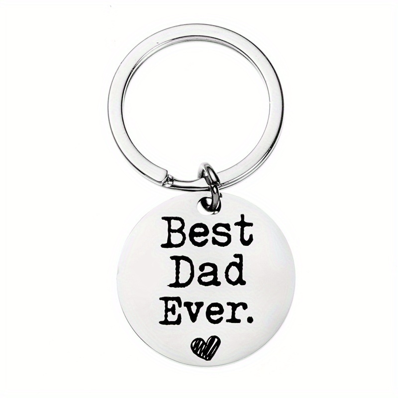1pc Best Dad Ever Engraved Stainless Ring - Durable & Rust-resistant Fathers Day Gift - A Fathers Emotional Keepsake