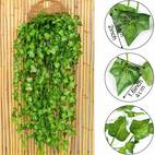 12 piezas de enredadera de hojas de artificiales - verdiura realista colgante para , fiestas, decoración , sin necesidad de energía, decoración de fiesta | estética natural | hojas de plástico duraderas, de pared de