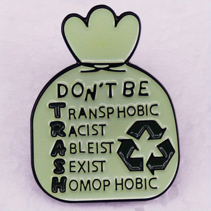 

1pc, Enamel Badge For Men, Anti-discrimination And Equality Design Accessory For Bags & Clothing, Thoughtful Gift