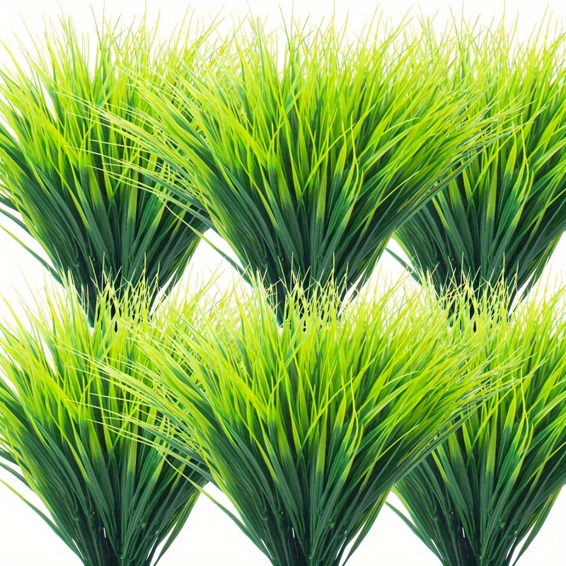 

10 Bundles, Artificial Outdoor Plants, Fake Wheat Grass Greenery Shrubs Uv Resistant Faux Plastic Plants Garden Porch Window Box Décor, Home Decor Room Decor Party Decor Supplies (grass)