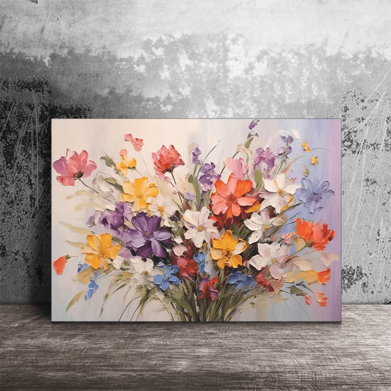 

1pc Framed Canvas Poster, Watercolor Flowers Art Painting, Canvas Wall Art, Artwork Wall Painting For Gift, Bedroom, Office, Living Room, Cafe, Bar, Wall Decor, Home And Dormitory Decoration