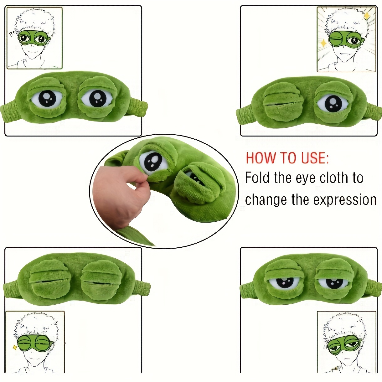 

Soft & Comfortable Frog-shaped Sleep Mask - Alcohol-free, Soothing Eye Protector For All Skin Types, Perfect For Travel & Naps