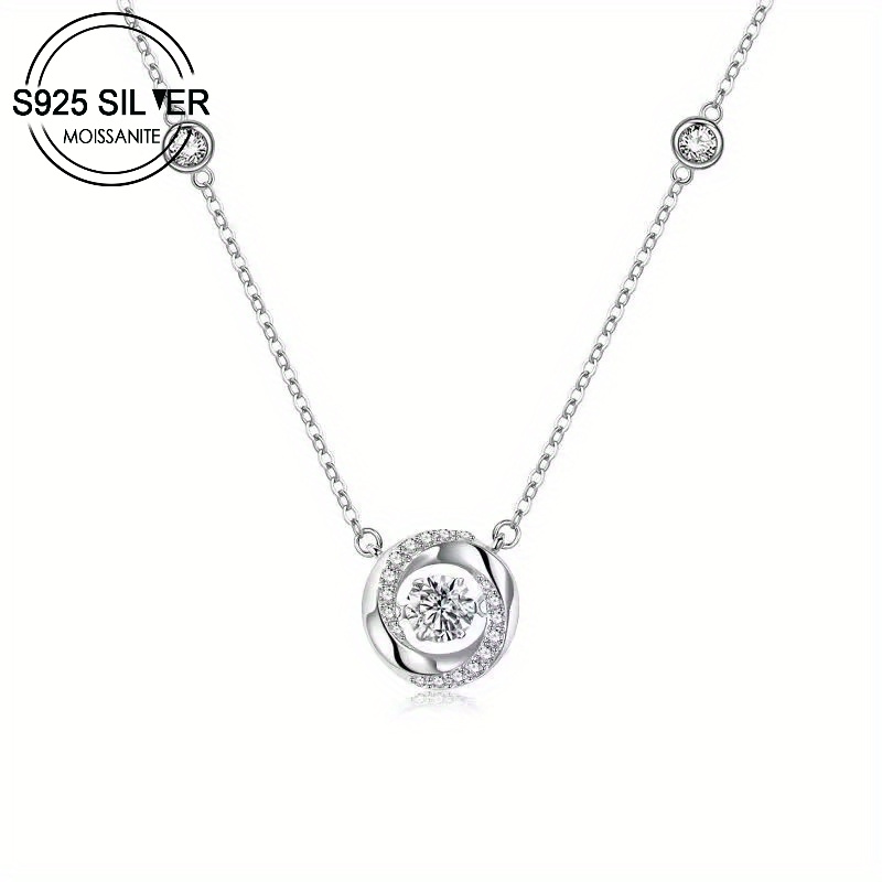 

Moissanite Pendant Necklace In 925 , 1 Twisting , 18k - All Mardi Day Necklace For -, , , , Box, . 3g