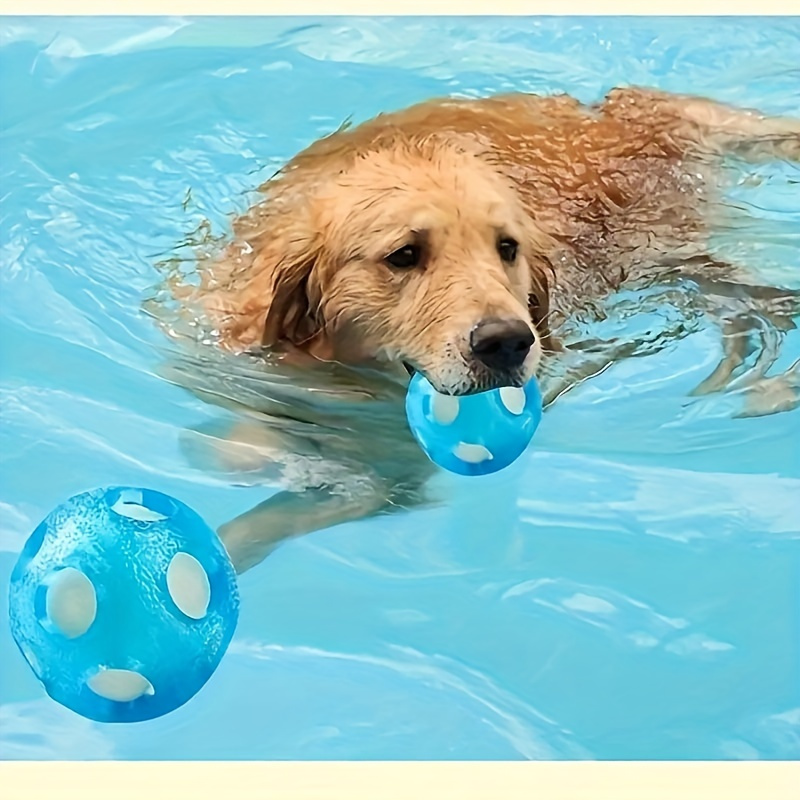 

Interactive Floating Dog Toy Ball - Durable Thermoplastic Rubber, Ideal For Medium Breeds - Perfect For Pool Play &