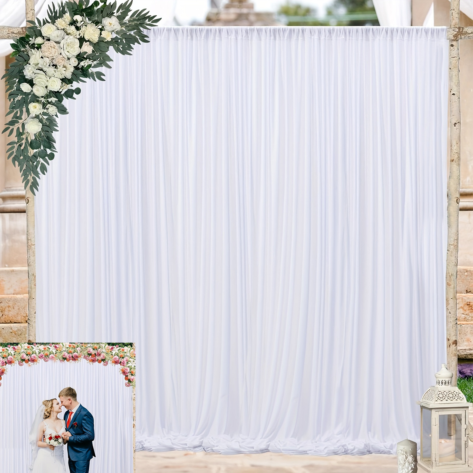 

Backdrop Curtain 5ft X 10ft, -free Backdrop Drapes For Bridal Decoration