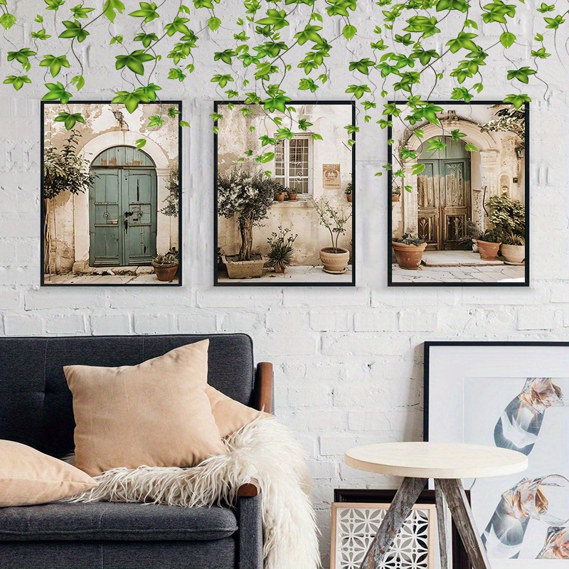 

Mediterranean Rural Charm 3-piece Canvas Wall Art Set, Farmhouse Style Unframed Cloth Posters For Home And Office Decor, 12x18 Inches