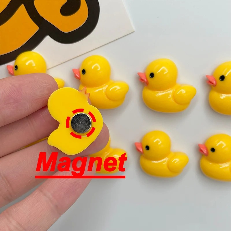 

10pcs, 10pcs Cartoon Duck Fridge Magnets, Cute Decorative Fridge Magnets For Kitchen, Office, Locker, Cabinet, Dishwasher, Personalized Gifts For Day