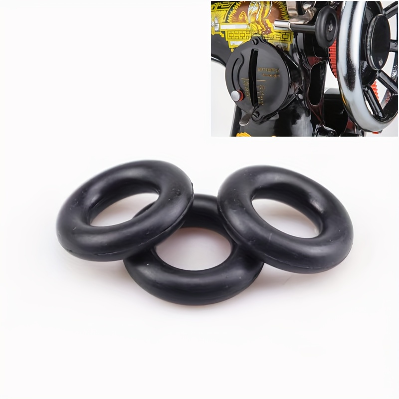 

Vintage Sewing Machine Rubber Rings: 10 Pcs Sewing Machine Thread Winder Leather Rings, Special Rubber Rings For Thread Winding, Sewing Machine Accessories - Black