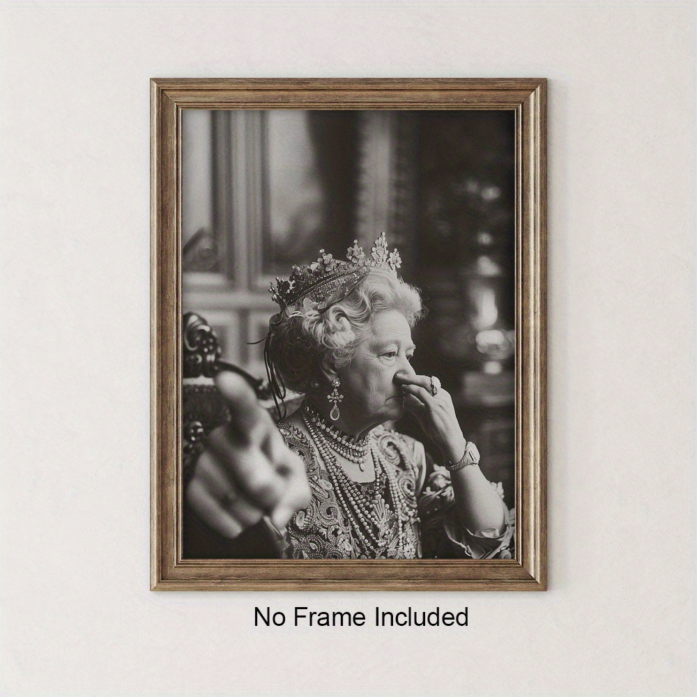 

Vintage Queen Portrait Canvas Wall Art - Unframed 11.8x15.7 Inch - Art And Crafts