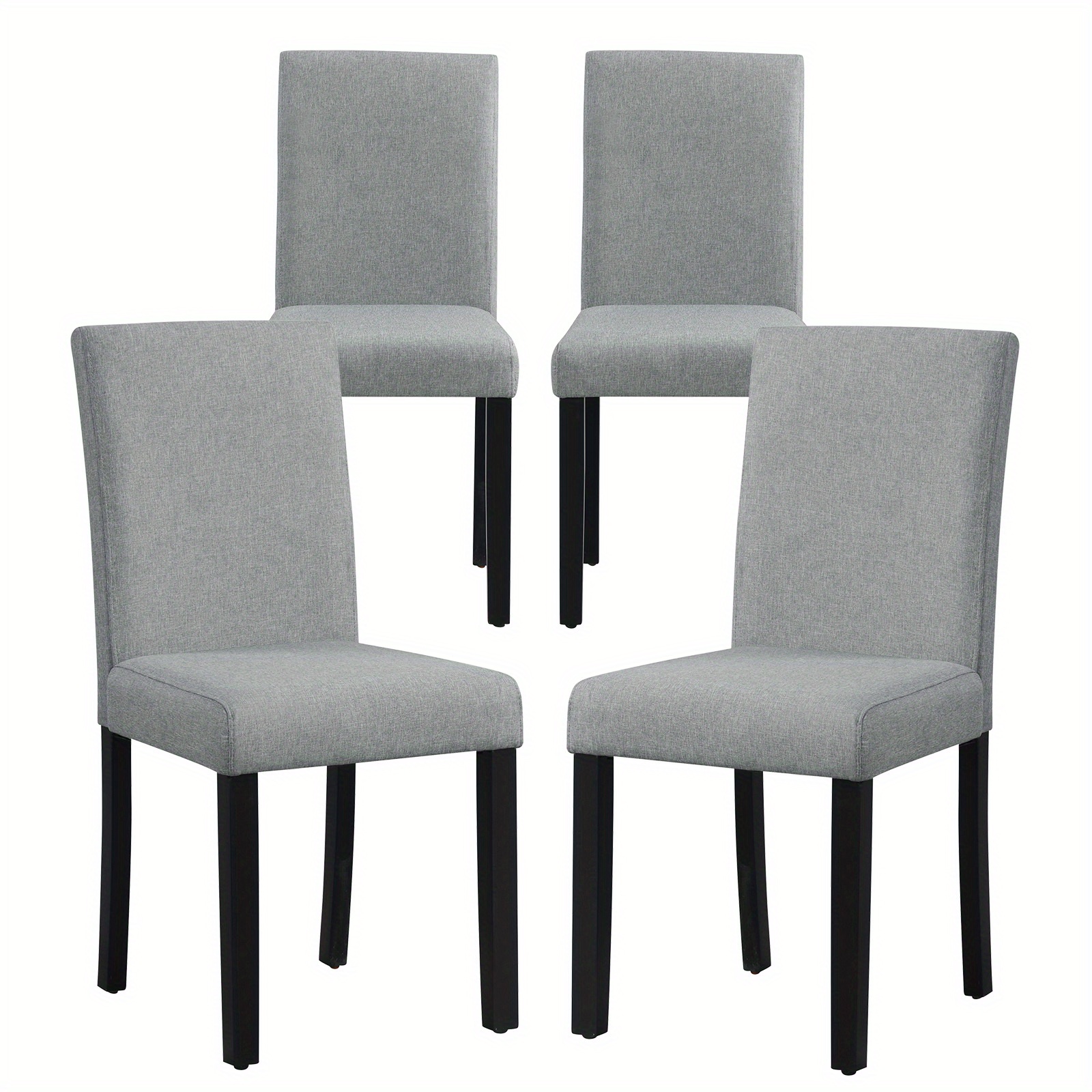 

Lifezeal Dining Chair Set Of 4 W/ Acacia Wood Frame & Rubber Wood Legs Padded Backrest