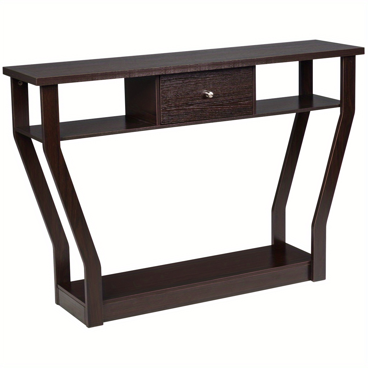 

Lifezeal Console Table Modern Sofa Accent Table W/drawer Entryway Hallway Hall Brown