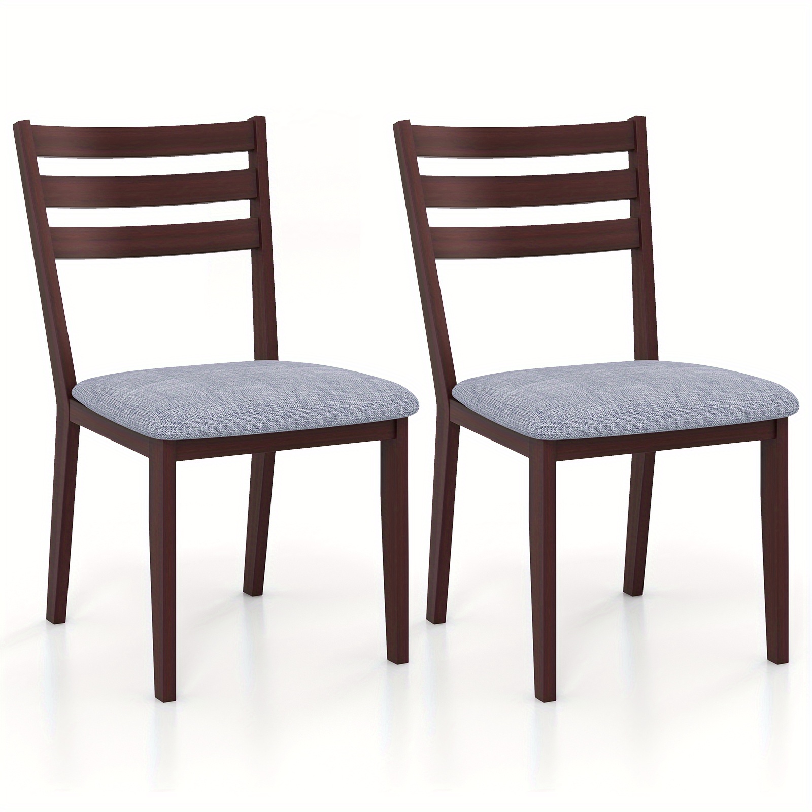 

Lifezeal Upholstered Dining Chair Set Of 2 Armless Cushioned Seat Hollow Curved Backrest