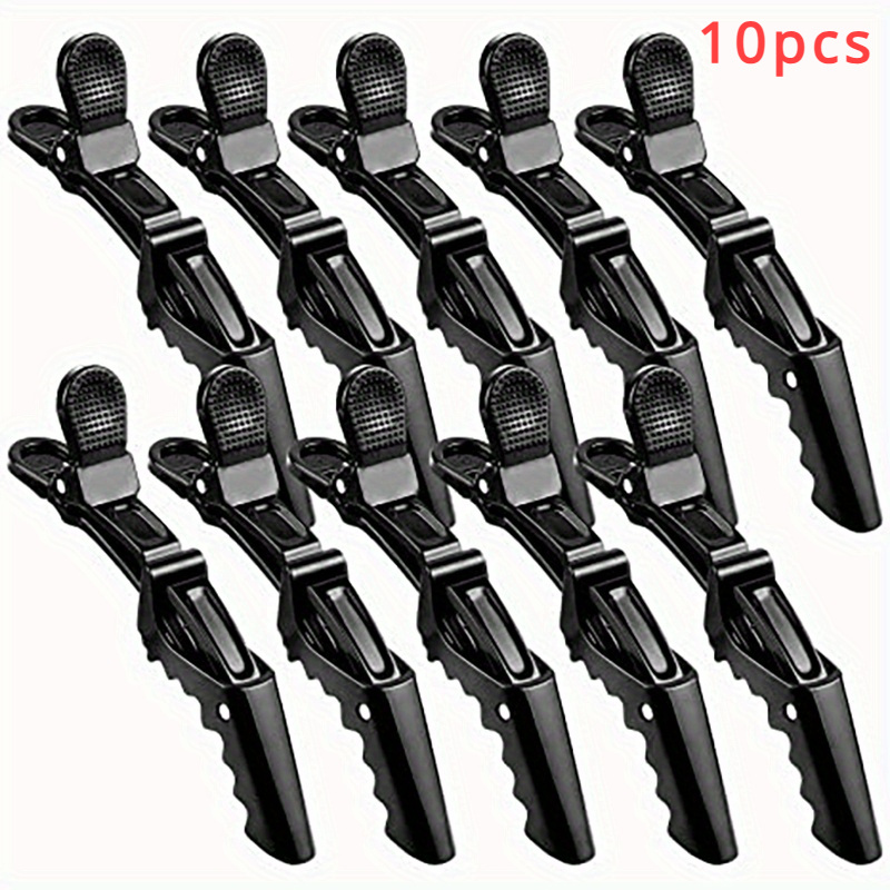 TEMU 10pcs Professional Alligator Hair - , -to-use For Styling & Sectioning