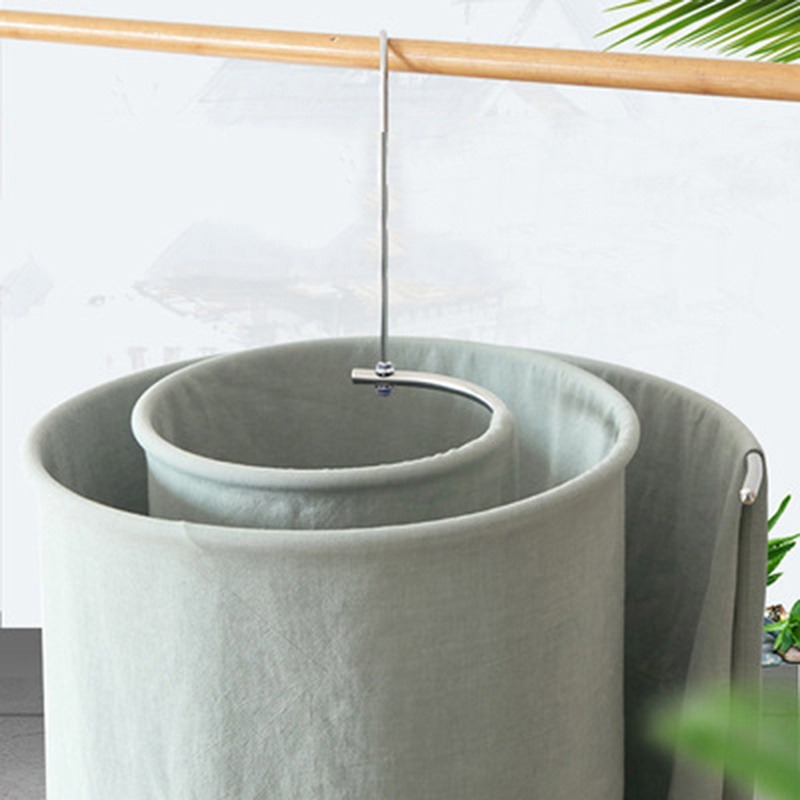 stainless steel spiral quilt drying rack rotatable bed sheet cover hanger for balcony home storage organizer for bedroom bathroom dorm portable folding bed bed frame with storage details 3