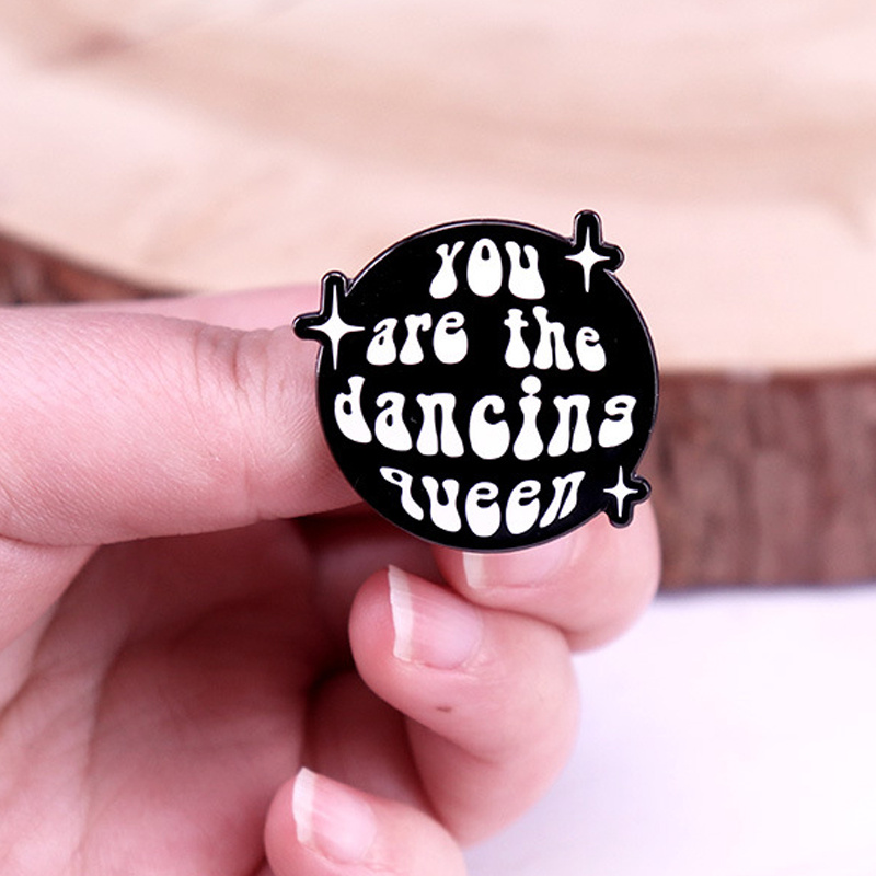 1 reine danse broche émail boule disco broche lettres - Temu France