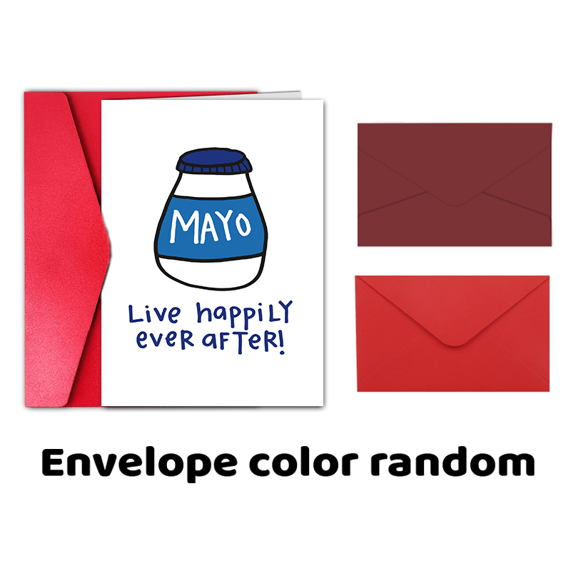 TEMU 1pc, Funny Anniversary Card,greeting Card. Funny Engagement Card. Funny Wedding Card. Mayonnaise Card. Love Card.