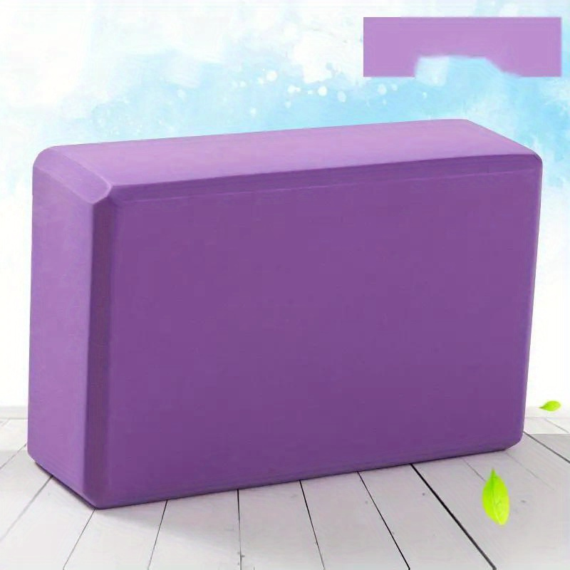 

1pc Premium Eva Foam Gym Block - Solid Color, Ideal For Yoga & Fitness Training, Enhances Balance & Stability