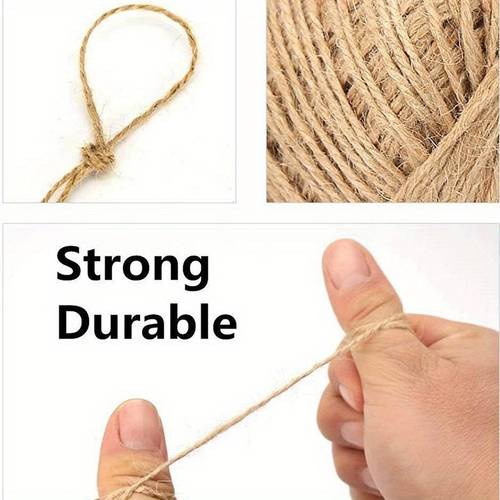 1pc 100m 3937 01inch vintage jute rope cord string twine burlap ribbon crafts sewing diy jute hemp wedding party decoration