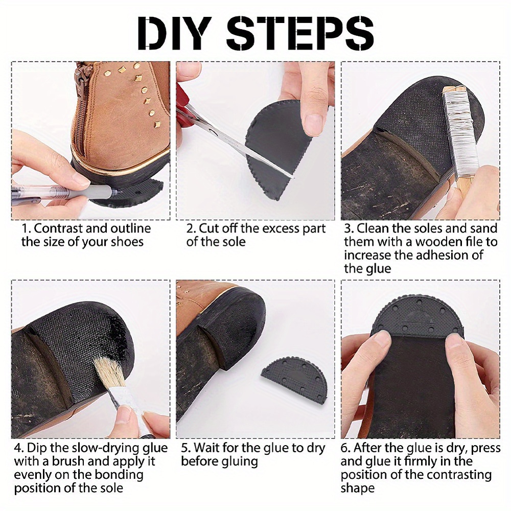 Heel Savers Plastic Toe Taps Heel Plates 20Pcs Anti- Skid Shoe